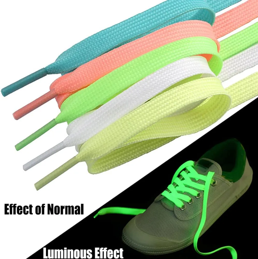 1 Pair Elastic Luminous Shoelaces for Sneakers Sports Shoes Laces Glow in The Dark
