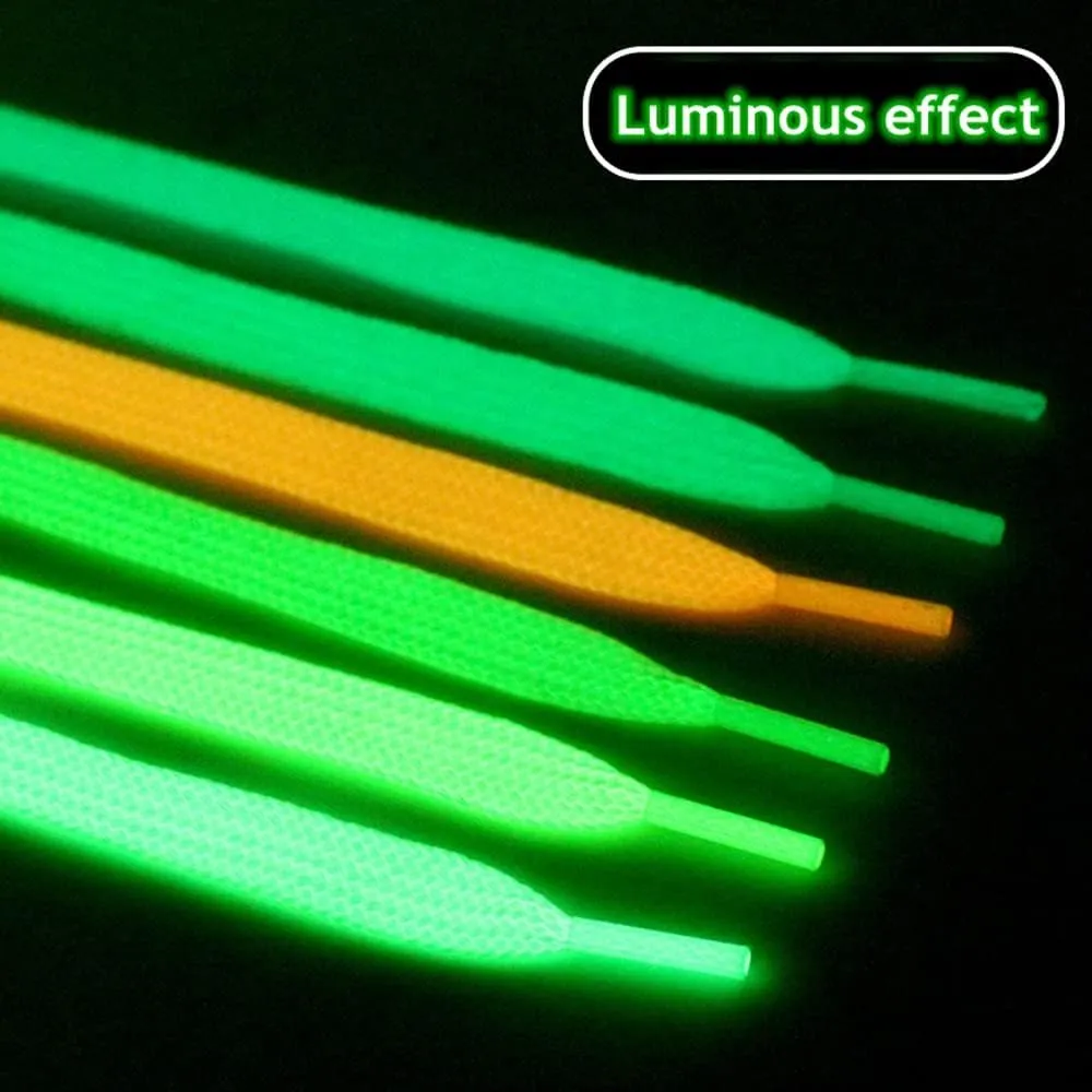 1 Pair Elastic Luminous Shoelaces for Sneakers Sports Shoes Laces Glow in The Dark