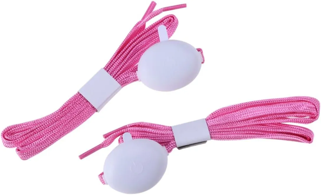 1Pair LED Light Up Shoelaces Flashing Pink Shoestrings for Parties Cycling Dancing Running Modes Compatible with Sneakers Canvas Boots