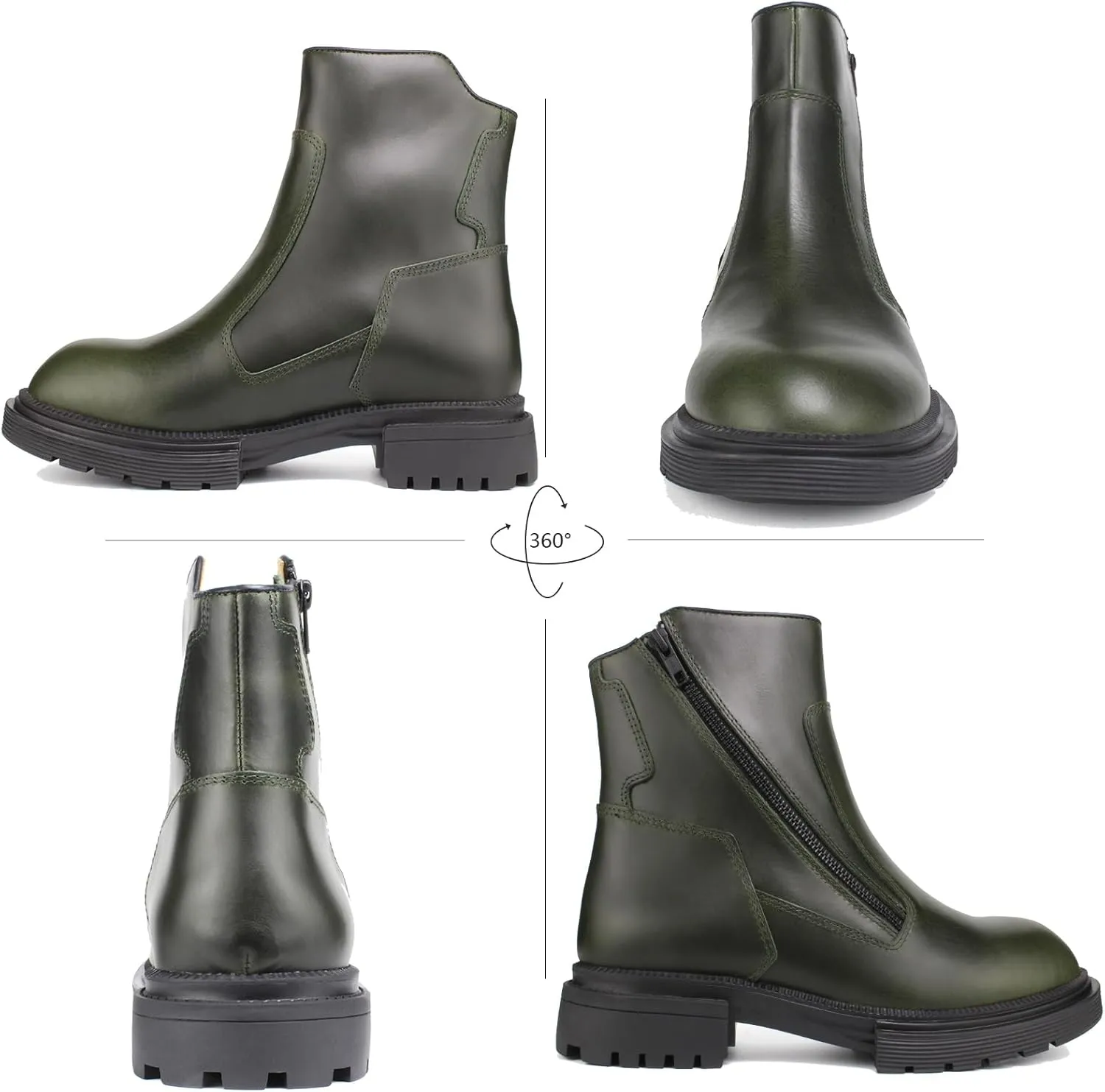 2025 Men's Premium Chelsea Boots - Slip-Resistant Rubber Sole, Full-Grain Leather & YKK Zipper, Breathable OrthoLite Insole | Business Casual Ankle Boots with Anti-Odor Technology