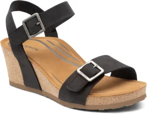 Aetrex Women's Lexa Orthopedic Adjustable Ankle Strap Arch Support Wedge Sandals