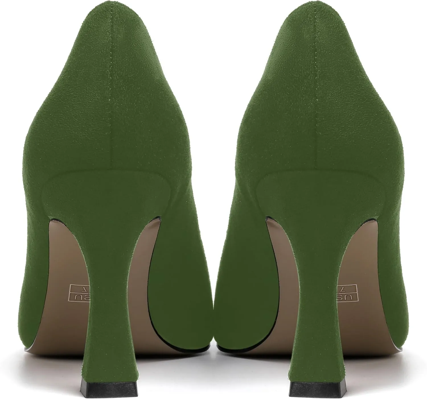 AMBELIGHT Womens Slip On Dress Pointed Toe Suede Wedding Stiletto High Heel Pumps Shoes 3.3 Inch