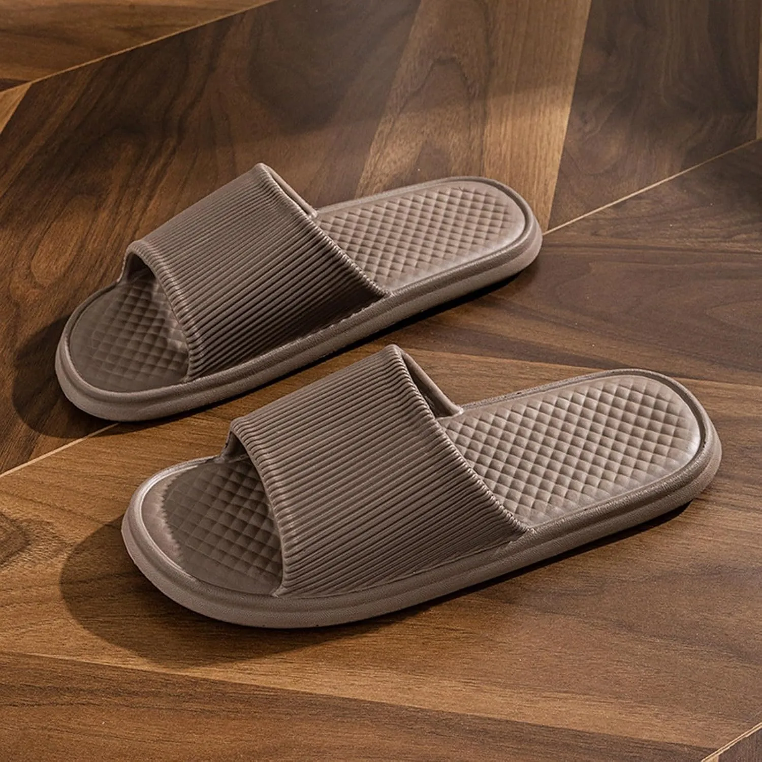 Bath Slippers Shower Shoes for Living Room Pool Beach Spa Public Showers Pillow Slippers for Women and Men