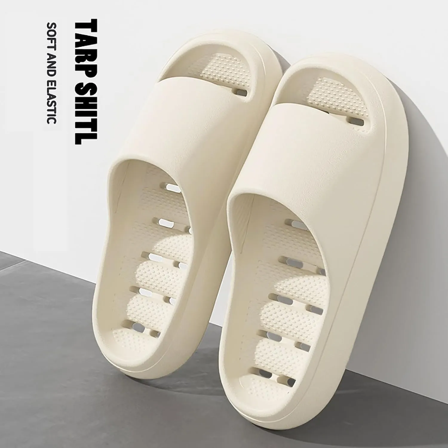 Bathroom Slippers Men Womens Slides Mens Shower Shoes Shower Shoes Women Ultra Comfort Drainage Hole Quick Drying Slippers