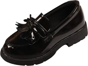 Boys Shoes Girls Slip On Leather Loafer Tassel Bow School Dress Shoes for Girls Shoes for Boys