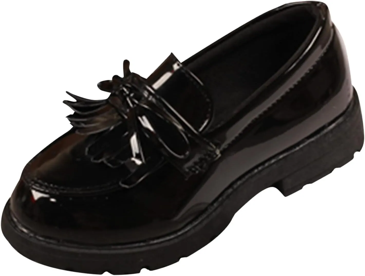 Boys Shoes Girls Slip On Leather Loafer Tassel Bow School Dress Shoes for Girls Shoes for Boys