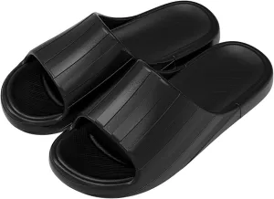 Cloud Slides Men Open Toe Shower Shoes Bathroom Sandals Shower Sandals House Shoes with Low Arch Support