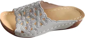 Comfy Womens Sandals Hollow Out Floral Beach Classic Shoes Lightweight Arch-Support Comfort Classic Slipper