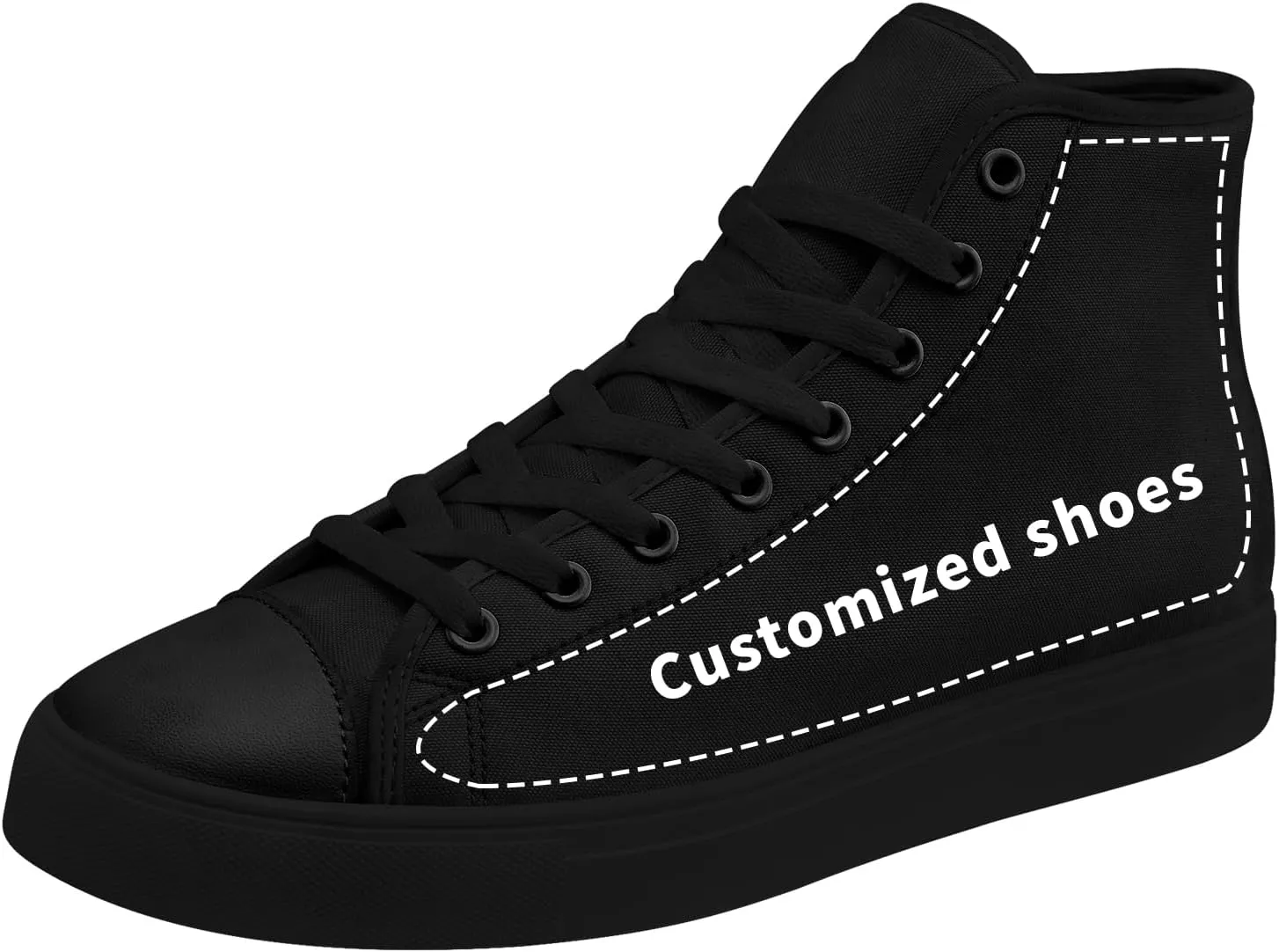 Custom Couple High-top Canvas Shoes for Men&Women Gift for Lovers Personalized Photo Name Light-Weight Flat Casual Sneaker