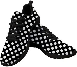 Dellukee 2019 Fashion Running Shoes Women Black Casual Non Slip Wide Width Sneakers