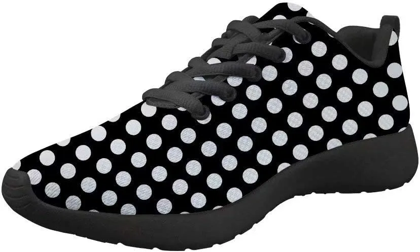 Dellukee 2019 Fashion Running Shoes Women Black Casual Non Slip Wide Width Sneakers