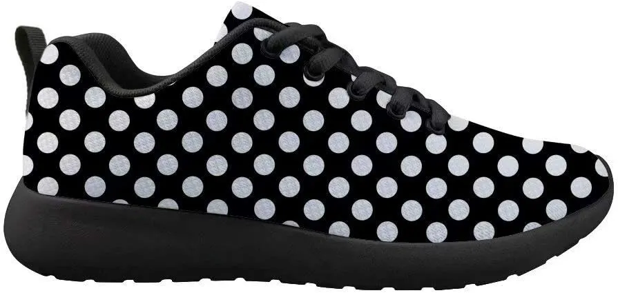 Dellukee 2019 Fashion Running Shoes Women Black Casual Non Slip Wide Width Sneakers