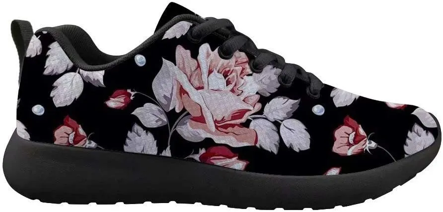 Dellukee 2019 Fashion Running Shoes Women Black Casual Non Slip Wide Width Sneakers