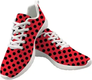 Dellukee Fashion Shoes for Women Men White Bottom Lace Up Casual Non Slip Wide Width Sneakers