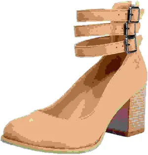 DINTAHA Vintage Shoes for Women,1950s Shoes Mary Jane Heels,Chunky Heel Strappy Pumps