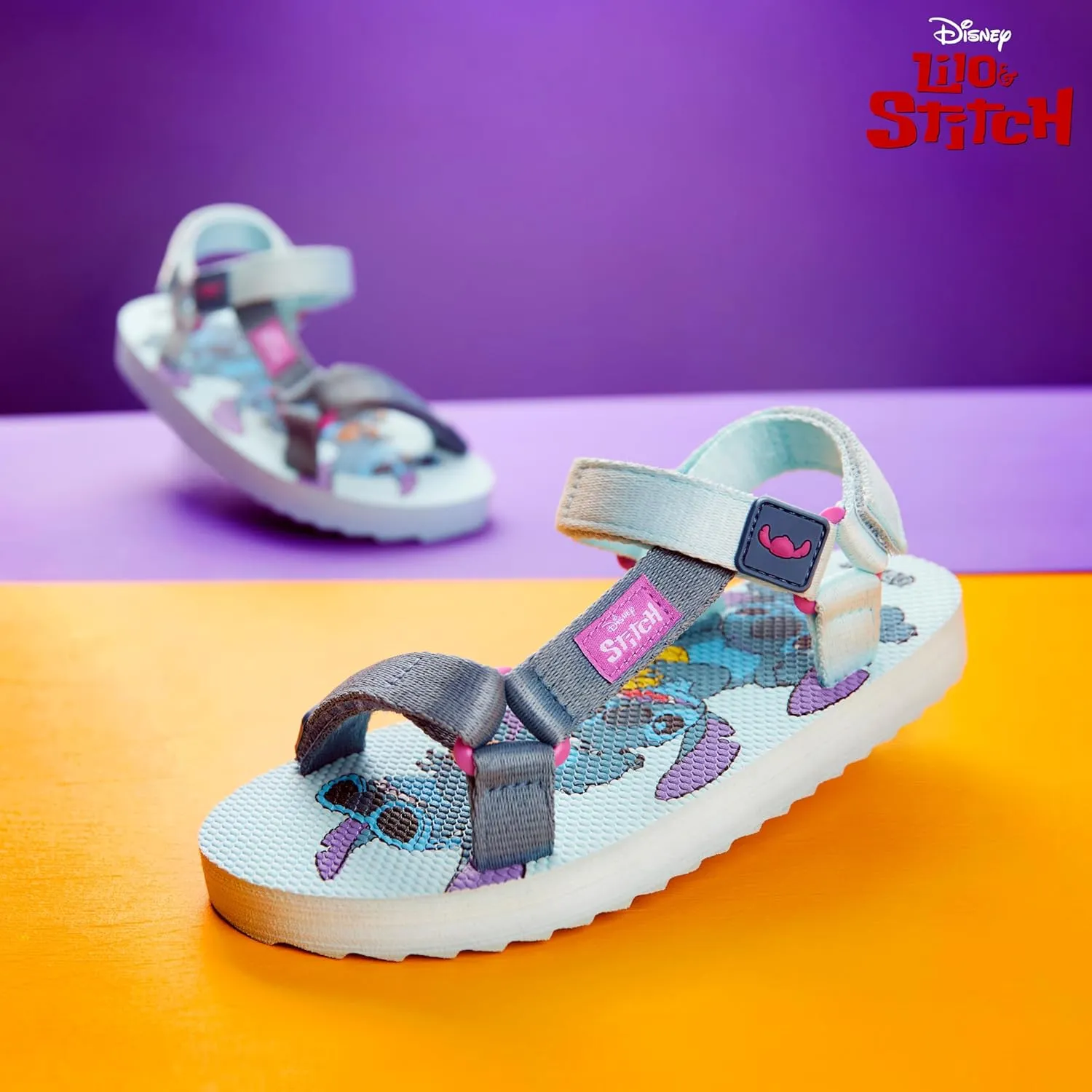 Disney Stitch Girls Sandals, Summer Shoes with Adjustable Straps - Stitch Gifts
