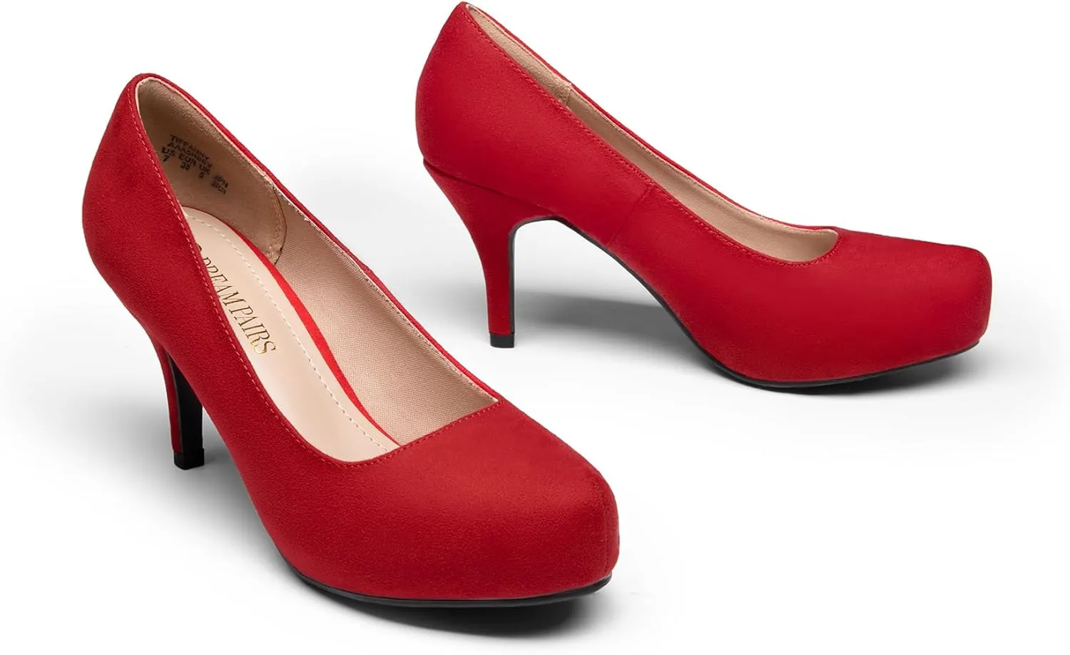DREAM PAIRS Tiffany Women's Classic Elegant Versatile Low Stiletto Heel Dress Platform Pumps Shoes