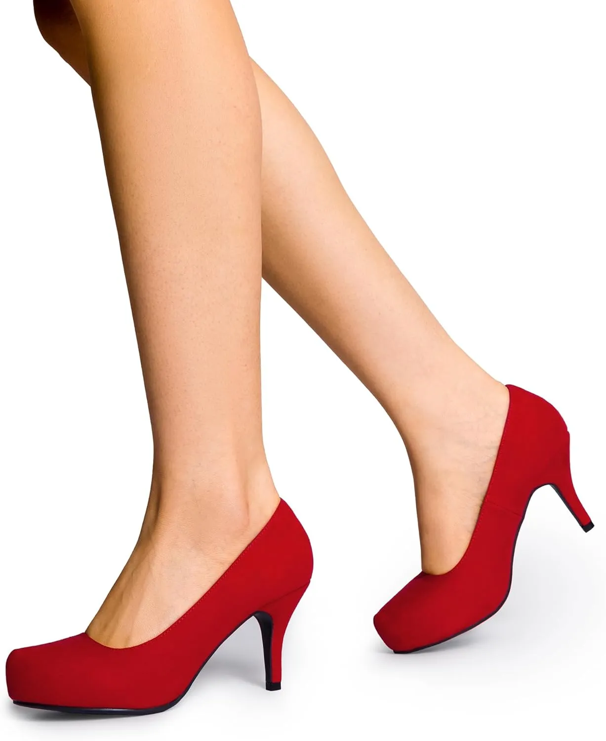 DREAM PAIRS Tiffany Women's Classic Elegant Versatile Low Stiletto Heel Dress Platform Pumps Shoes