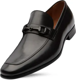 Dunross & Sons Mens Shoes. Dress Leather Shoes, Leather Bit Loafer. Grayson Versatile Slip-On with Leather Lining and Ortholite Comfort Insoles.