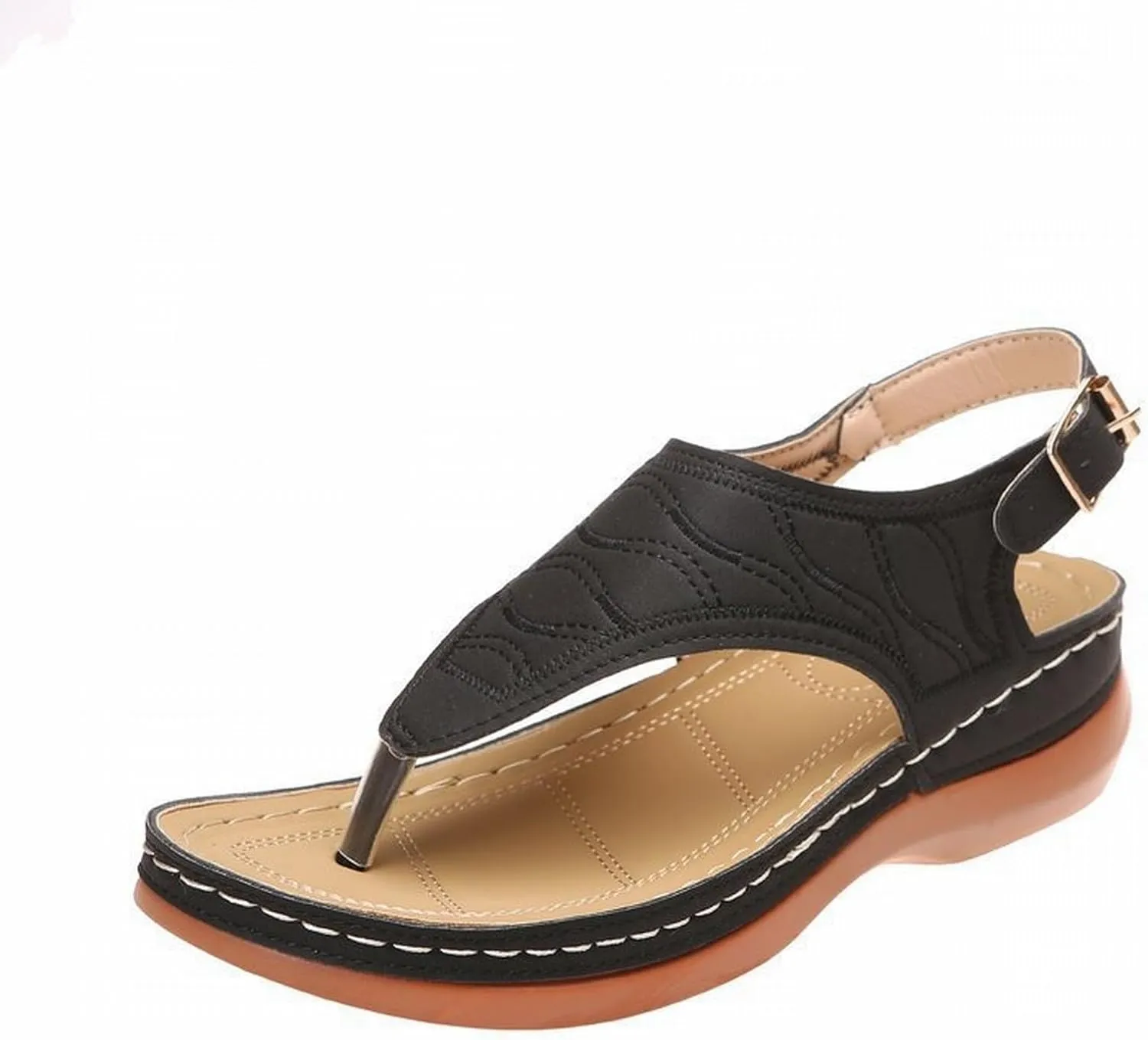 Flip Flops with Arch Support for Women Orthopedic Comfortable Sandals Wide Width Adjustable Summer Beach Slippers