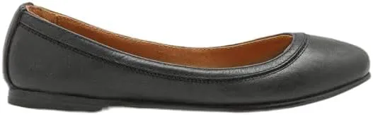 Frye Carson Ballet Flats for Women Featuring Premium Tumbled Leather with Leather Lining and Leather Outsole  3/8" Heel