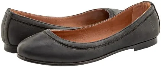 Frye Carson Ballet Flats for Women Featuring Premium Tumbled Leather with Leather Lining and Leather Outsole  3/8" Heel