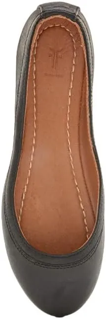 Frye Carson Ballet Flats for Women Featuring Premium Tumbled Leather with Leather Lining and Leather Outsole  3/8" Heel