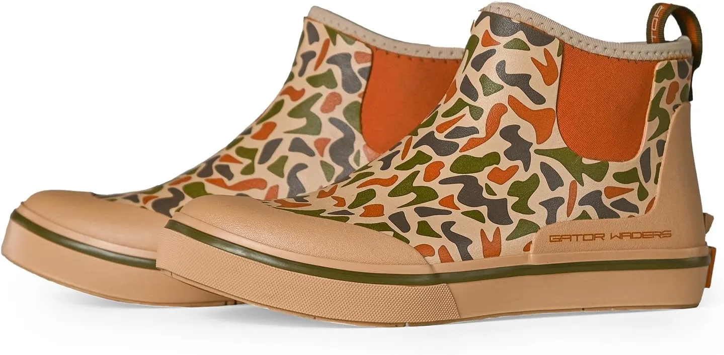 Gator Waders Men's Camp Boots - Durable Slip-Resistant Neoprene Lined Waterproof Ankle Boots for Camping, Fishing & Hiking