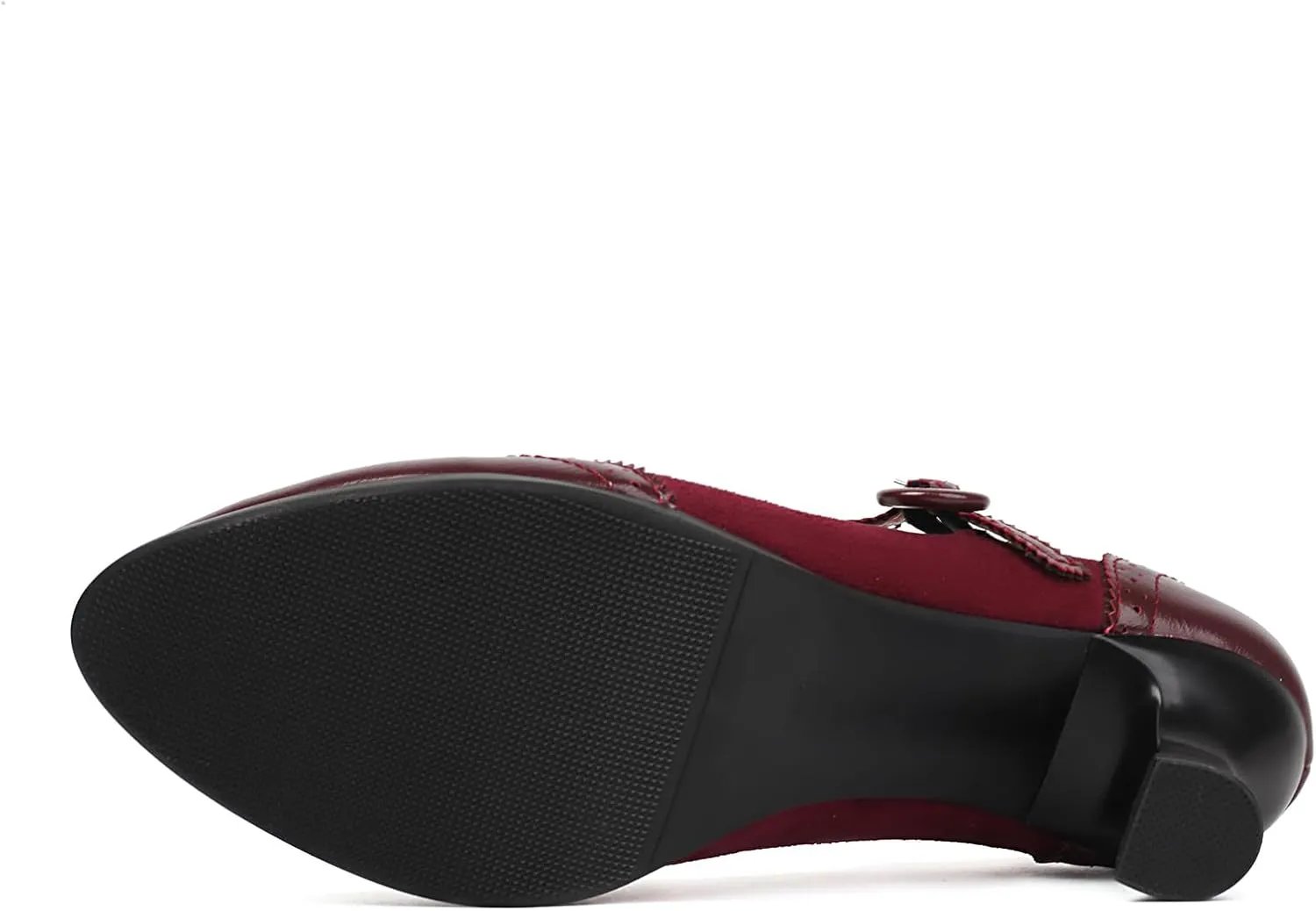 Gicoiz Low Kitten Heels Mary Jane Womens Classic Brogue Shoes