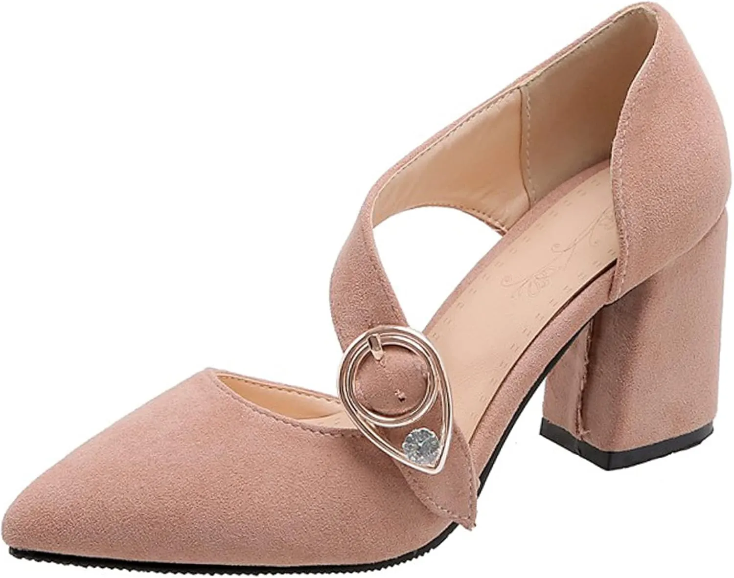 Gicoiz Pointed Toe Heels Women Formal Block Heels Sandals