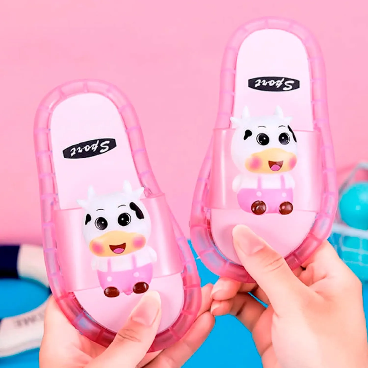 Girls Light Up Shoes Non-Slip Open Toe Soft Sole Flat Luminous Sandal Toddler Slip On Led Shoes