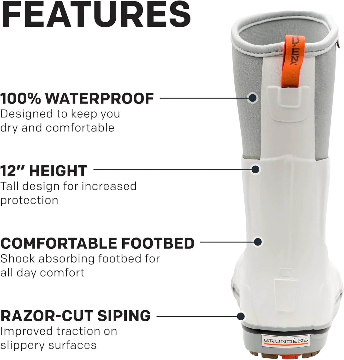 Grundéns Men’s 12” Deck Boot | Durable, Waterproof