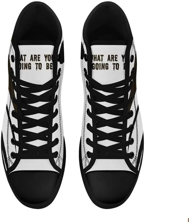 Halloween Pumpkin Hightop Canvas Shoes Men's Women's Holiday Fashion Flat Unisex Sneaker Ghost Skull Trendy Footwear