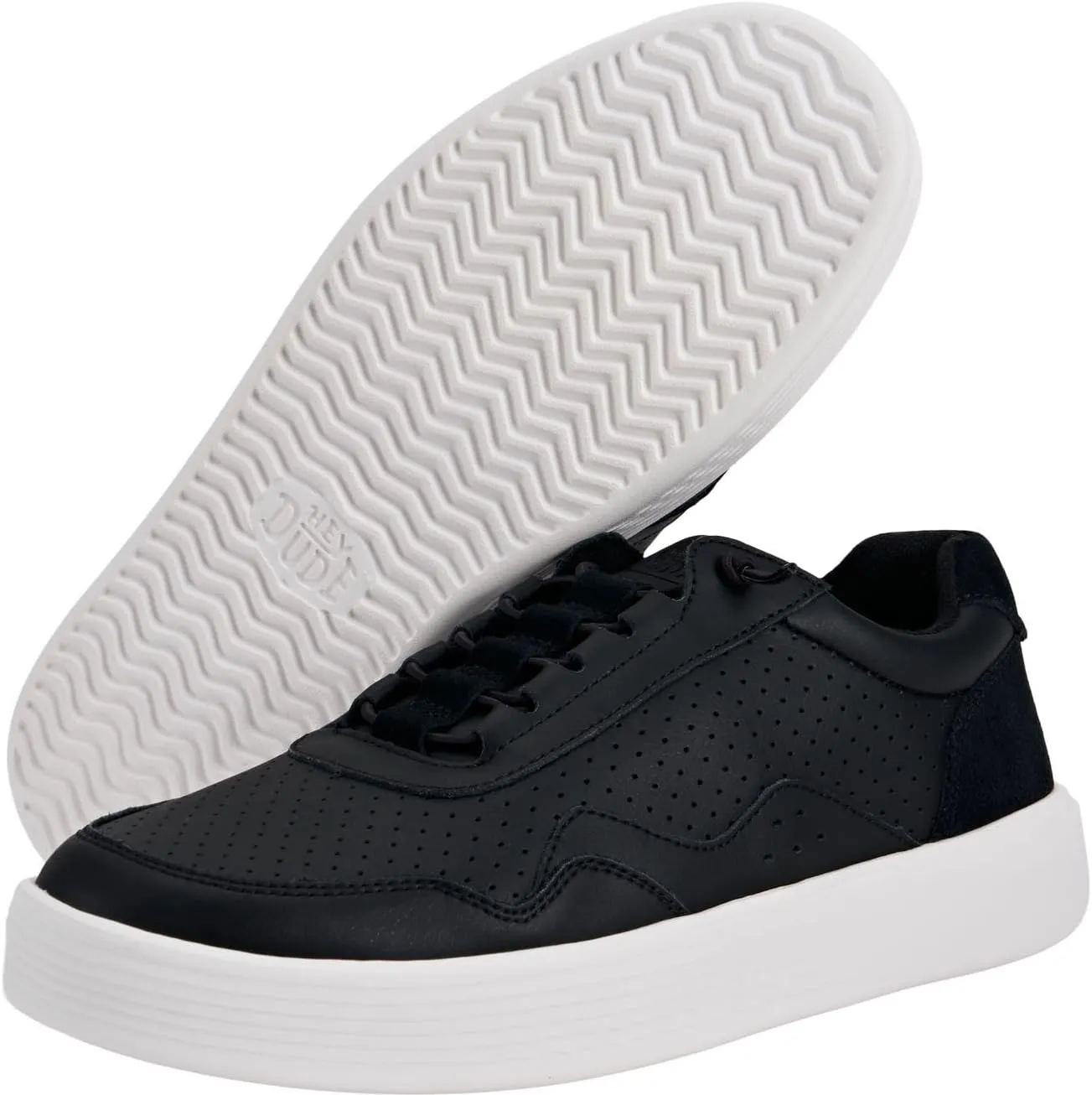 Hudson Leather - Black/White