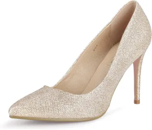 IDIFU Women's IN4 Classic Pointed Toe High Heels Pumps Wedding Dress Office Shoes