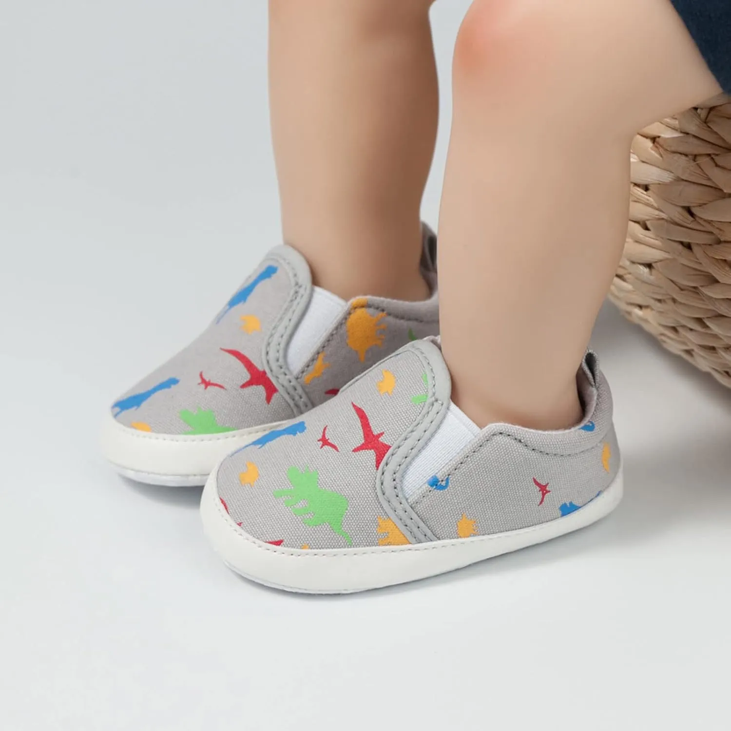 Infant Baby Girls Boys Canvas Shoes Soft Sole Toddler Slip On Newborn Crib Moccasins Casual Sneaker Flat Lazy Loafers