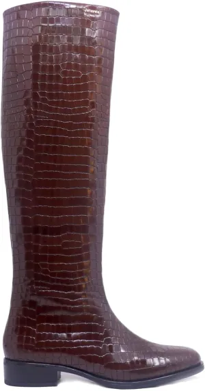 JATAREA Women's Leather Knee-High Boots - Stylish Block Heel - Comfortable Bootie for Females - Cushioned Insole for Comfort - Durable and Versatile Design