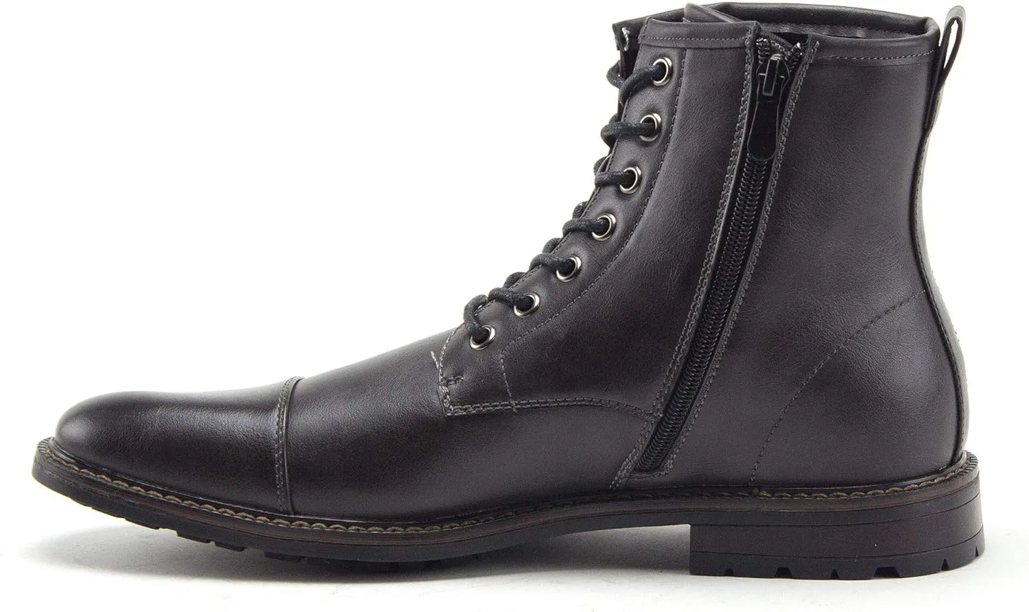 Jazam Men's Stealth Distressed Secret Pocket Storage Military Combat Dress Boots