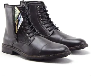 Jazam Men's Stealth Distressed Secret Pocket Storage Military Combat Dress Boots