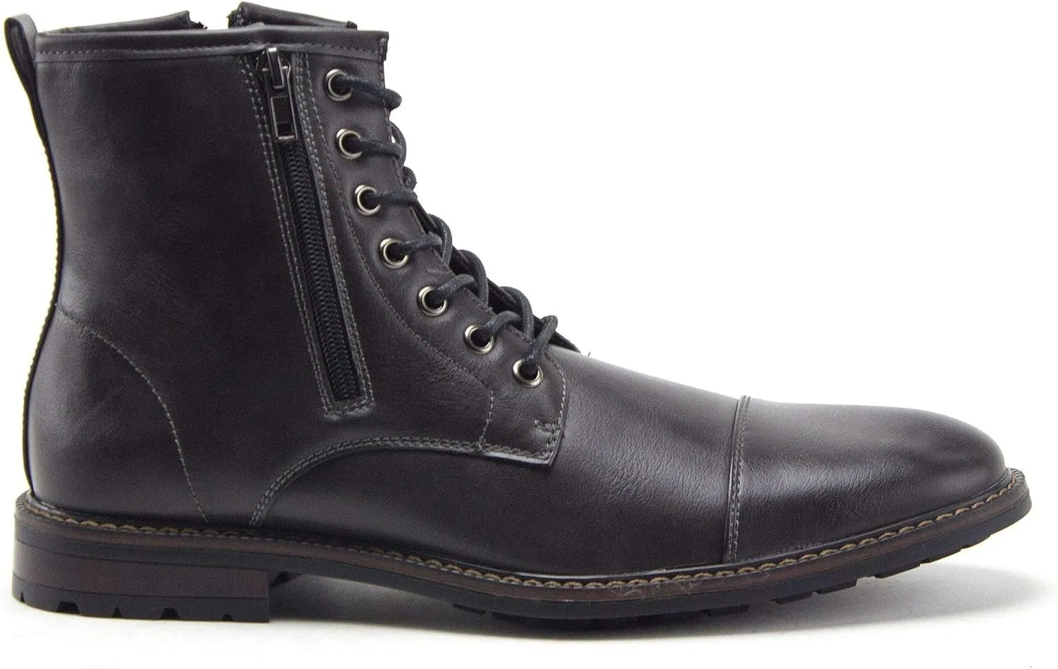 Jazam Men's Stealth Distressed Secret Pocket Storage Military Combat Dress Boots