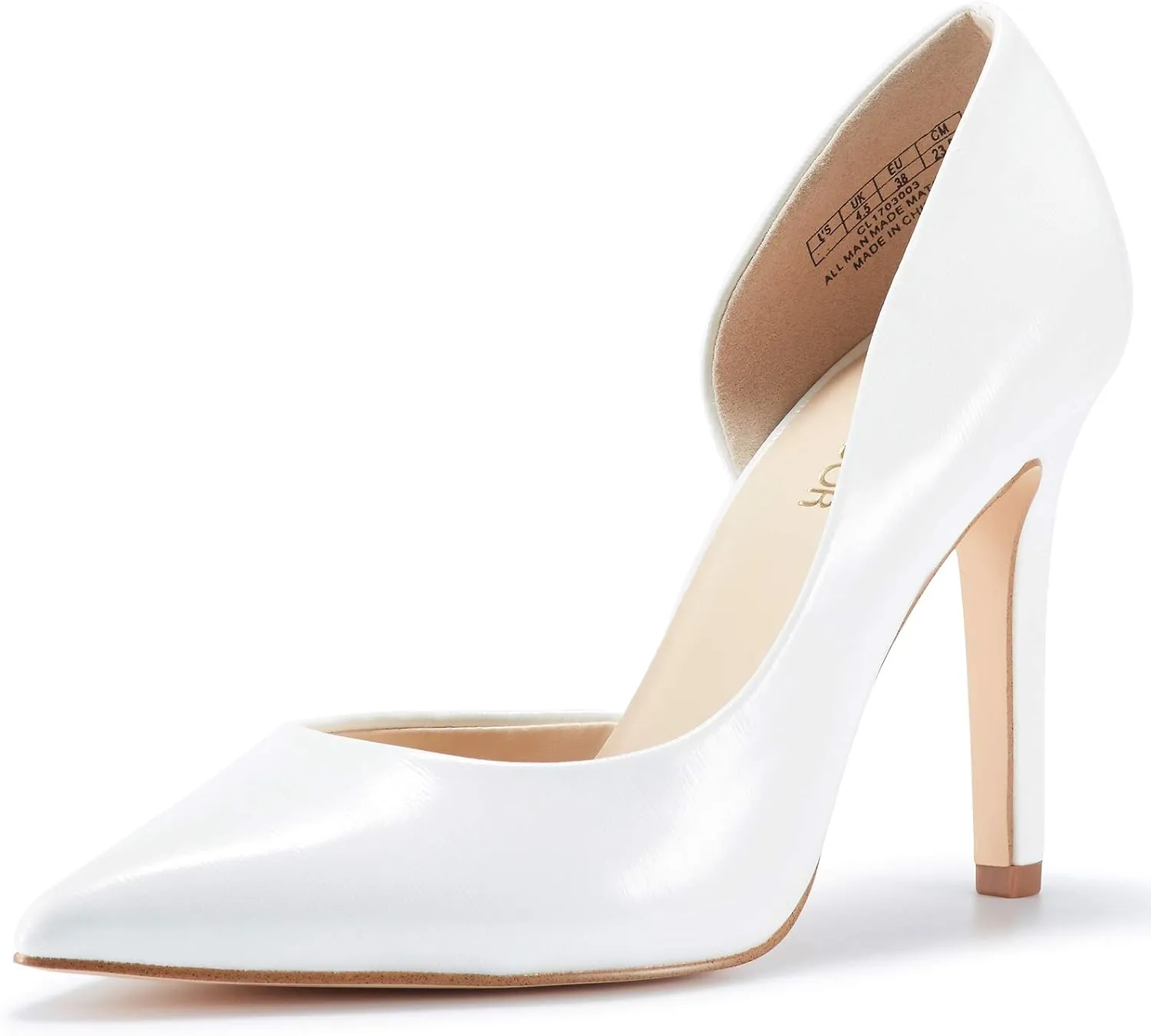 JENN ARDOR Stiletto High Heel Shoes for Women: Pointed, Closed Toe Classic Slip On Dress Pumps