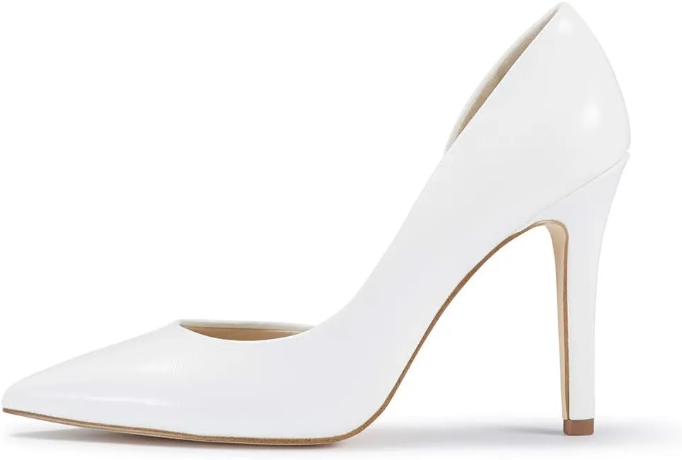 JENN ARDOR Stiletto High Heel Shoes for Women: Pointed, Closed Toe Classic Slip On Dress Pumps