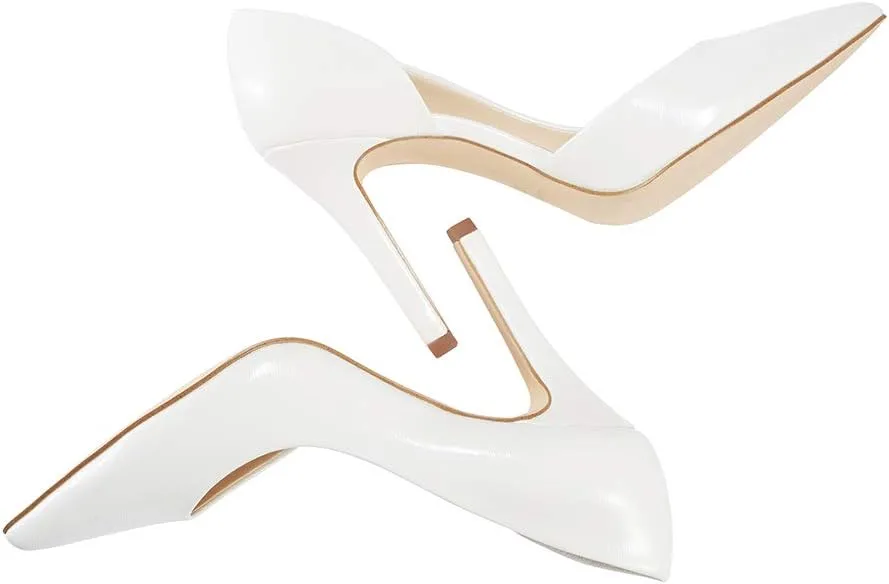 JENN ARDOR Stiletto High Heel Shoes for Women: Pointed, Closed Toe Classic Slip On Dress Pumps