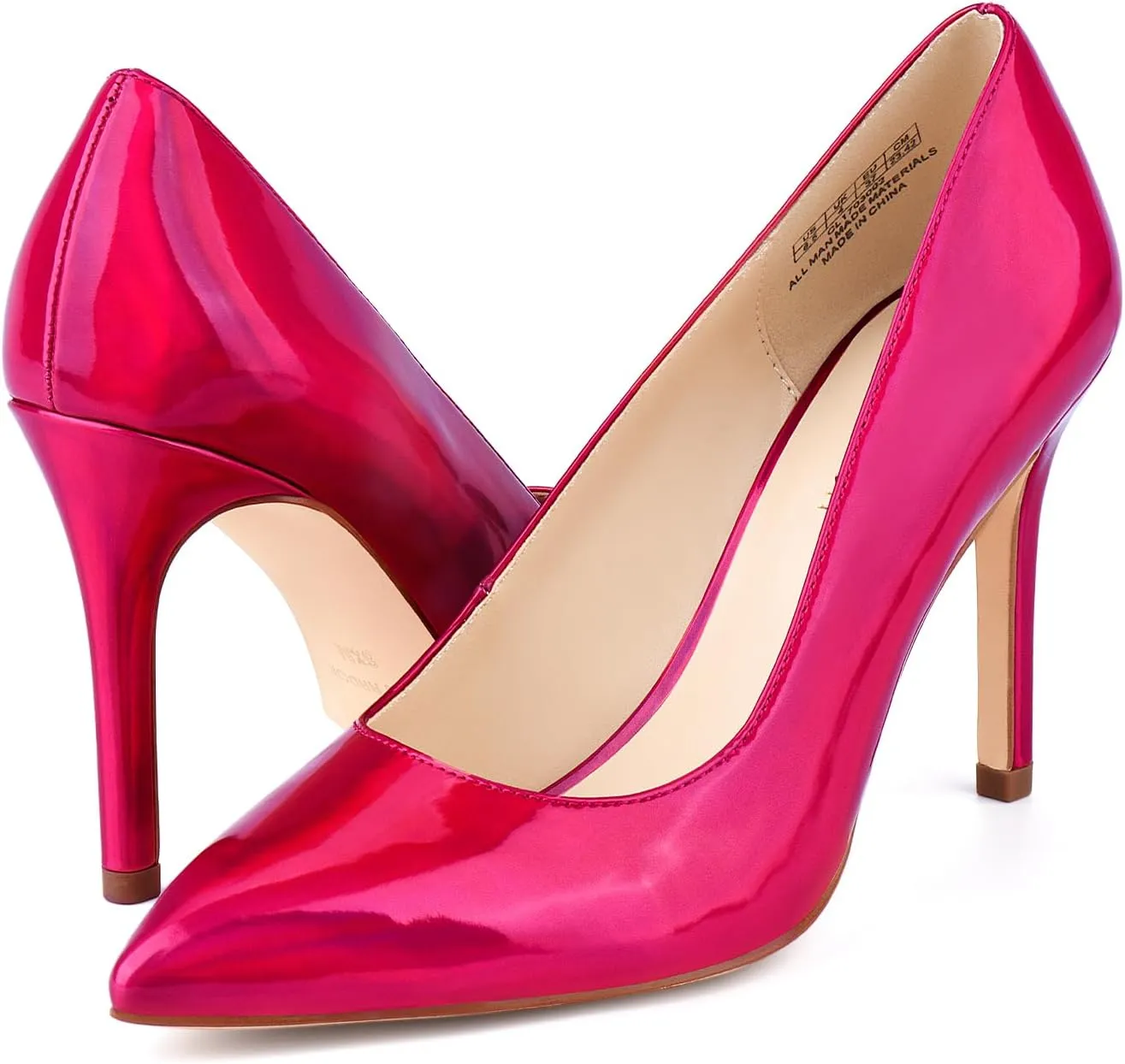 JENN ARDOR Women's High Heels Closed Pointed Toe Stiletto Classic Office Dress Bridal Wedding Pumps Sexy Prom Shoes