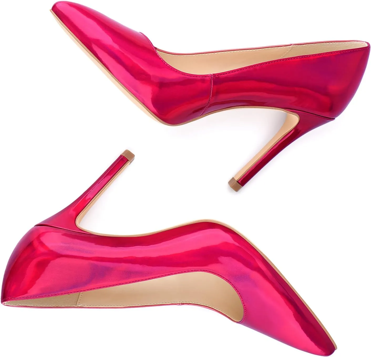 JENN ARDOR Women's High Heels Closed Pointed Toe Stiletto Classic Office Dress Bridal Wedding Pumps Sexy Prom Shoes