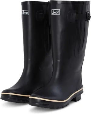 Jileon Extra Wide Calf Rain Boots - Ideal for Wide Feet, Ankles & Calves - Fit 16 to 23 Calves - Durable & Waterproof