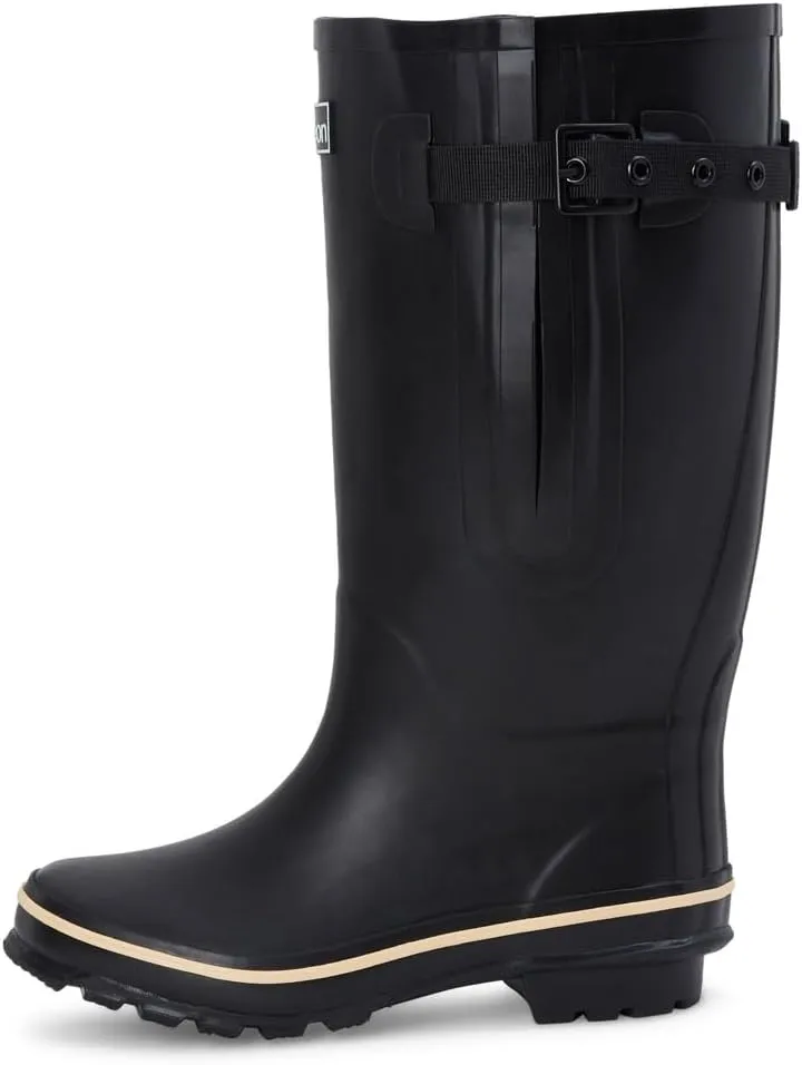 Jileon Extra Wide Calf Rain Boots - Ideal for Wide Feet, Ankles & Calves - Fit 16 to 23 Calves - Durable & Waterproof