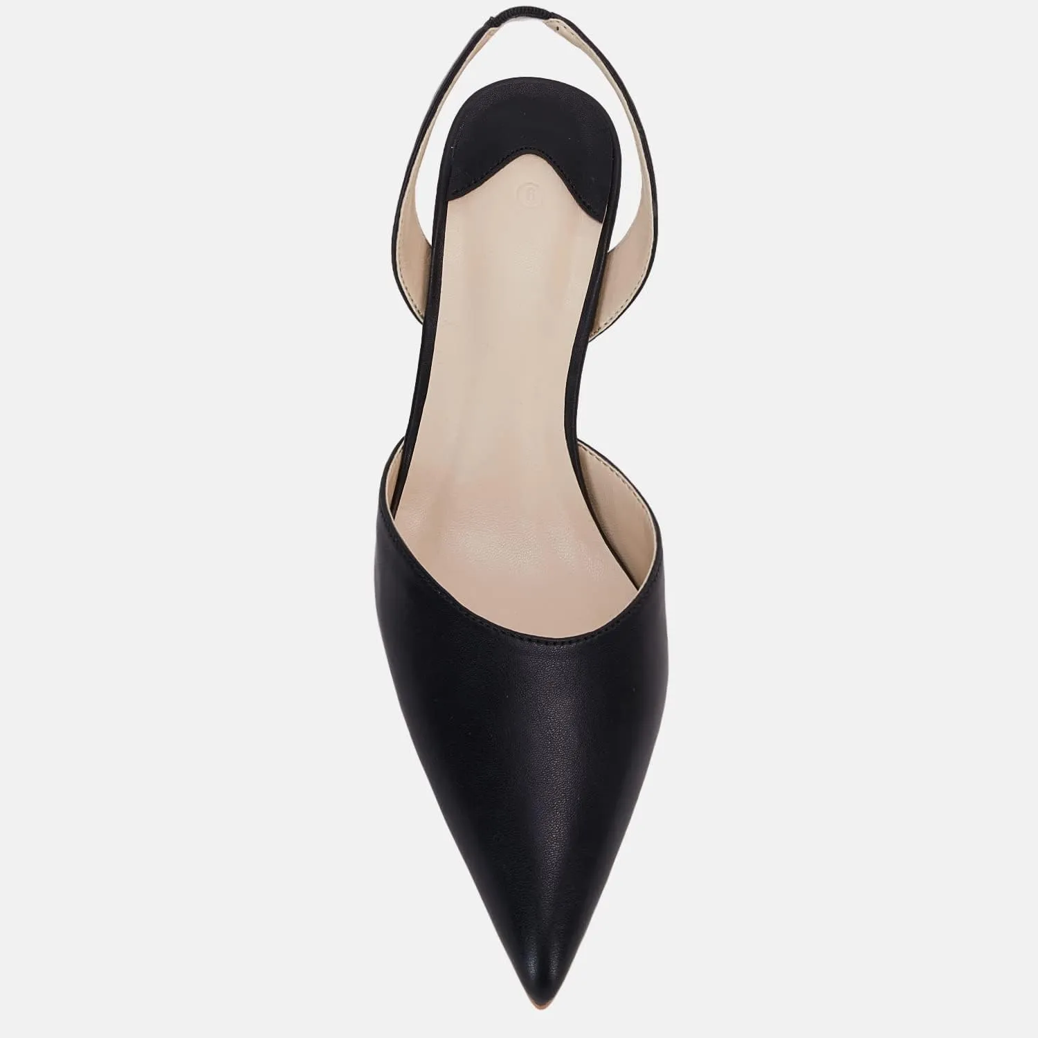 Juliet Holy Womens Pumps Shoes Pointed Toe Slip on Slingback Elastic Strap Classic Kitten Heels