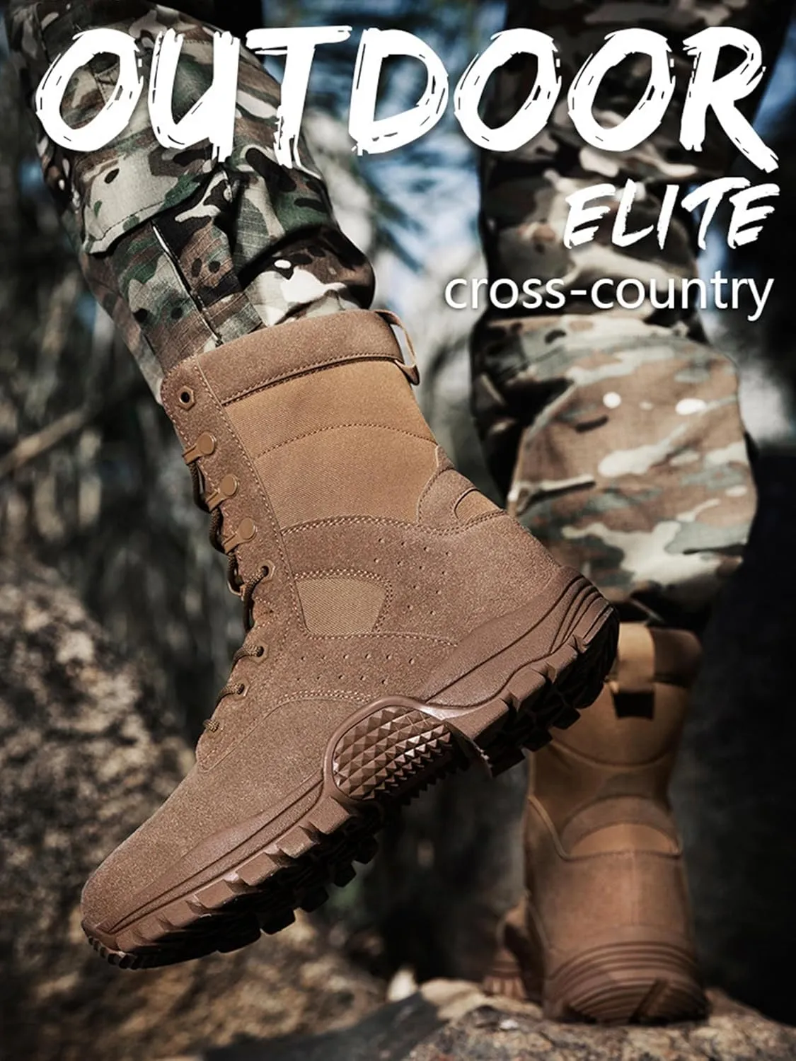 Kervaky Men's Tactical & Military Boots - Durable, Lightweight, Combat & Outdoor Boots