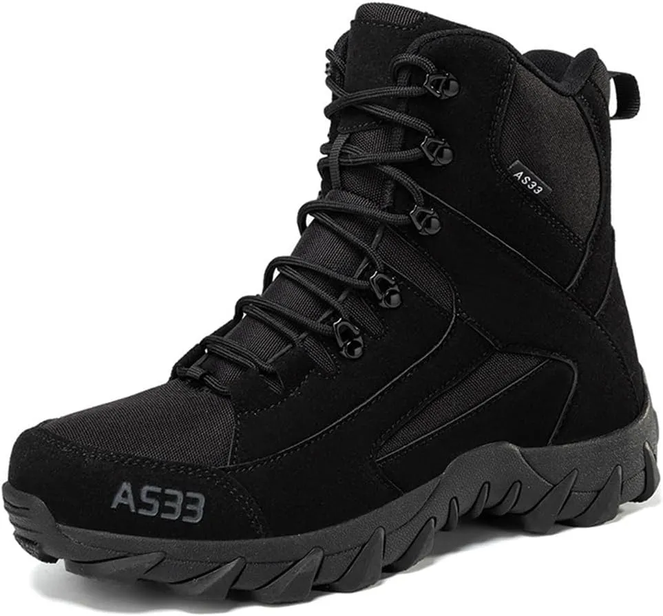 Kervaky Men's Tactical Boots - Military & Work - Durable & Lightweight - Beige